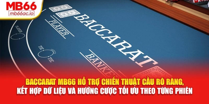 Baccarat MB66 hỗ trợ chiến thuật cầu rõ ràng, kết hợp dữ liệu và hướng cược tối ưu theo từng phiên