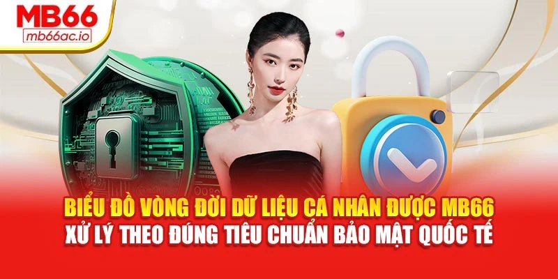 Chính Sách Bảo Mật MB66 - Bảo Vệ Dữ Liệu Người Dùng Biểu đồ vòng đời dữ liệu cá nhân được MB66 xử lý theo đúng tiêu chuẩn bảo mật quốc tế