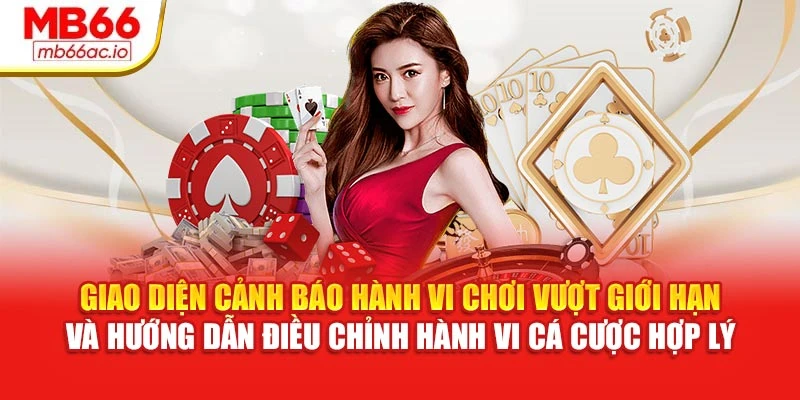 Chơi Có Trách Nhiệm MB66 Với Cảnh Báo, Hạn Mức Rõ Ràng Giao diện cảnh báo hành vi chơi vượt giới hạn và hướng dẫn điều chỉnh hành vi cá cược hợp lý